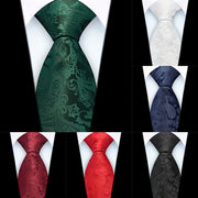Мужской пейсли галстук из полиэстера сатин шириной 8 см для свадеб, вечеринок и деловых встреч