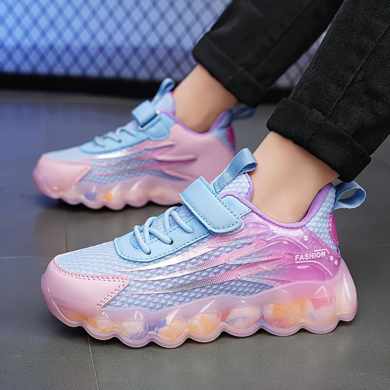 Girls Kids Sneakers Breathable Non-Slip Chunky Shoes for Outdoor Activities