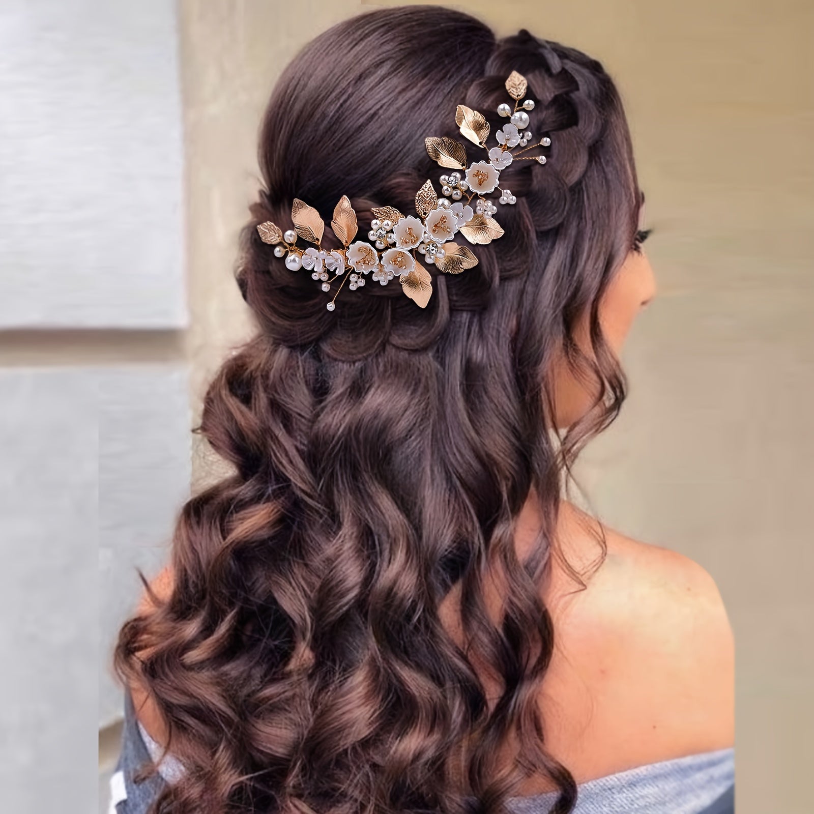 Vintage gulchambarli oltin soch tarozi, ikki tomonlama ta'til sovg'asi