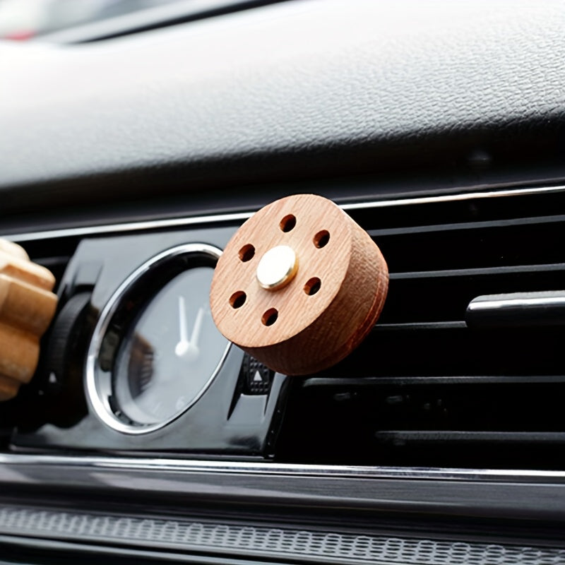 Car Essential Oil Diffuser Portable Wooden Car Aromatherapy Device