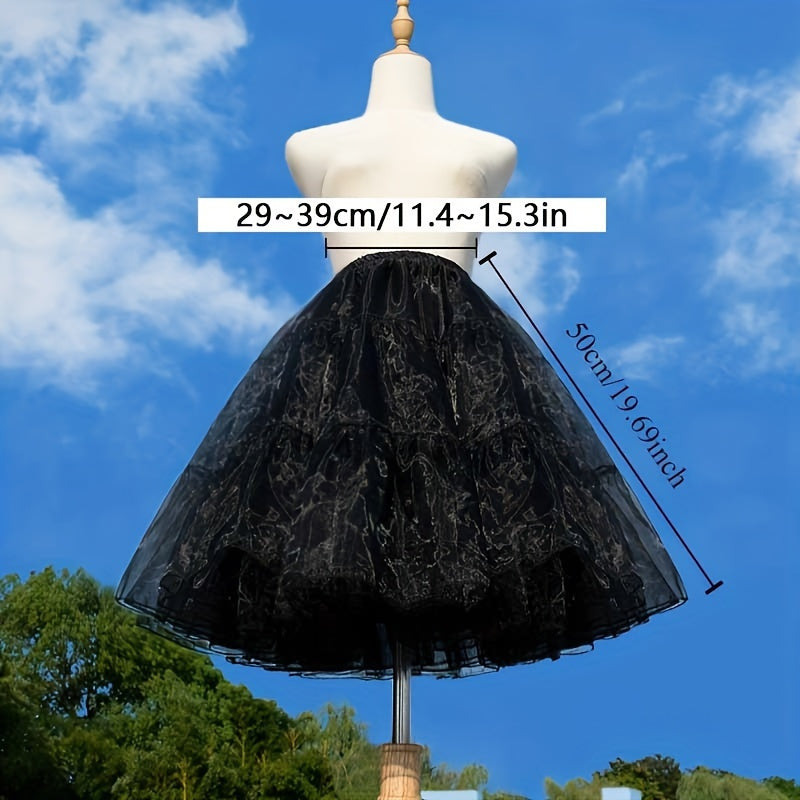 Women’s Soft Tulle Petticoat Skirt with 4 Layers and Boneless Design