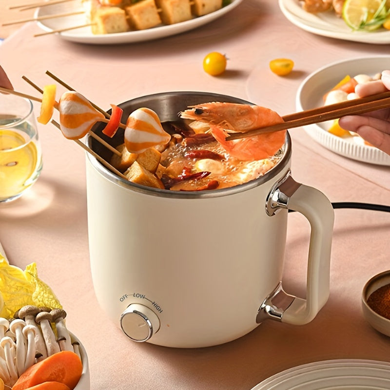 1.8L Маленький многофункциональный электрический горячий горшок для приготовления пищи и паровой обработки в общежитиях, лапша