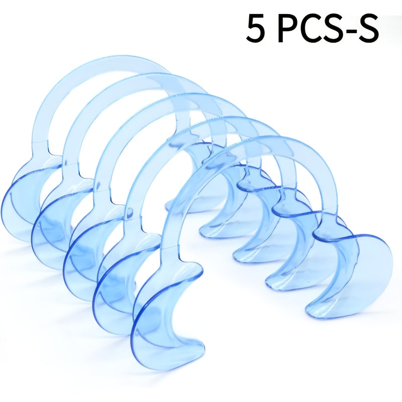 5-Pack Blue C-Type Dental Mouth Openers for Models and Teaching Materials