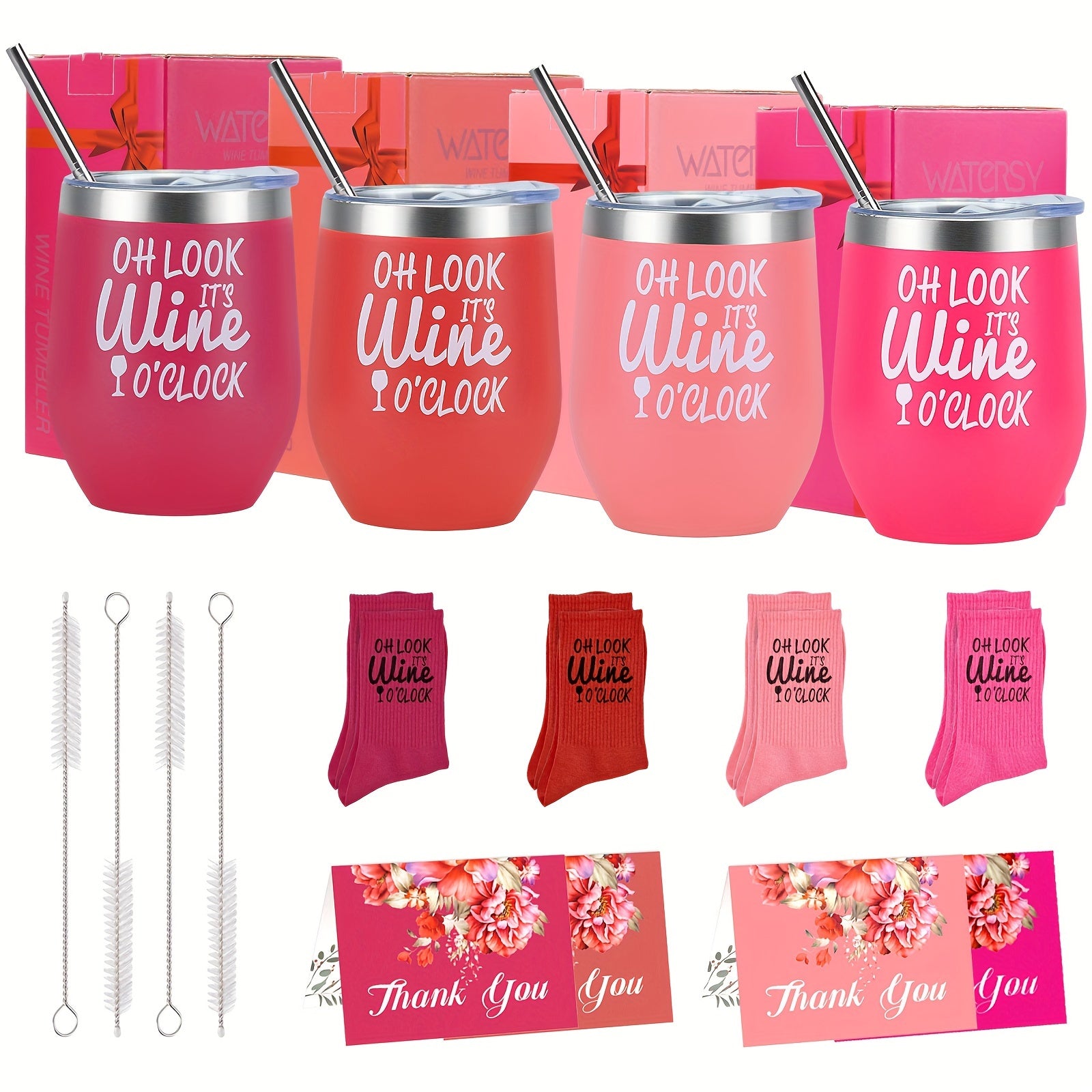 12oz Stainless Steel Travel Mug with Lid Straw and Brush Leakproof Insulated Hot Cold Drink Container Gift Box