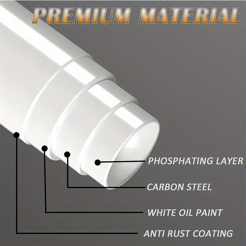 Heavy Duty Adjustable Metal Tension Curtain Rod for Shower Room Divider Window