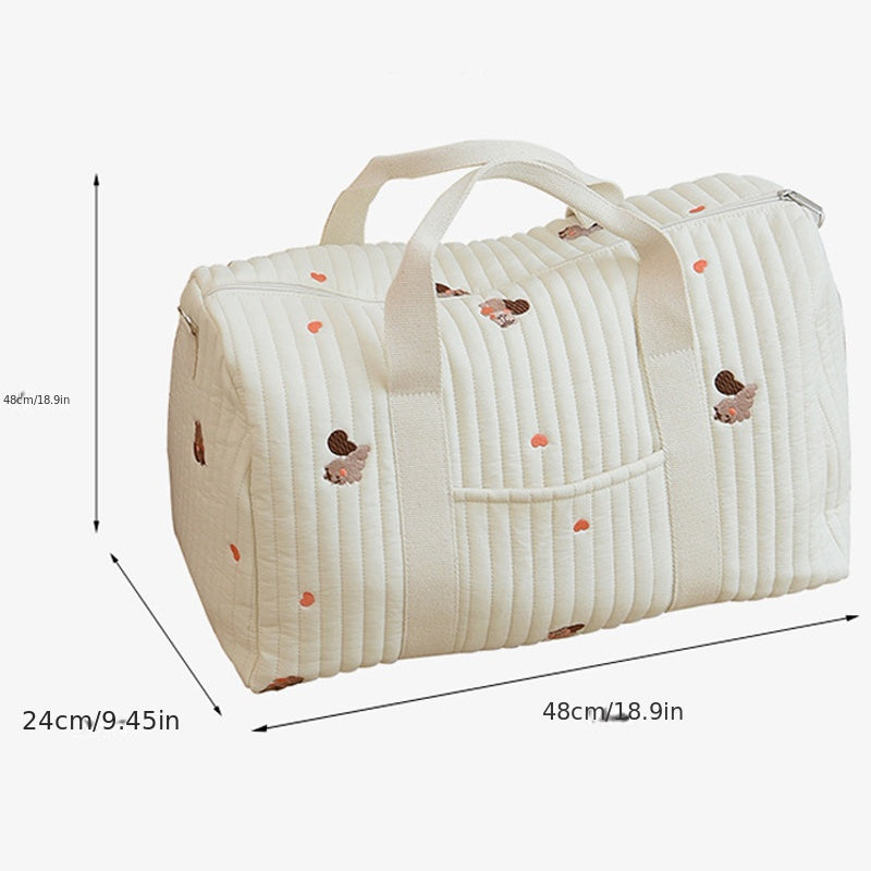 Travel Bag for Women with Elegant Embroidery, Spacious and Convenient
