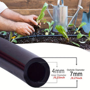 15m 1/4 Inch Garden Drip Irrigation Tubing with 15 Barbed Connectors