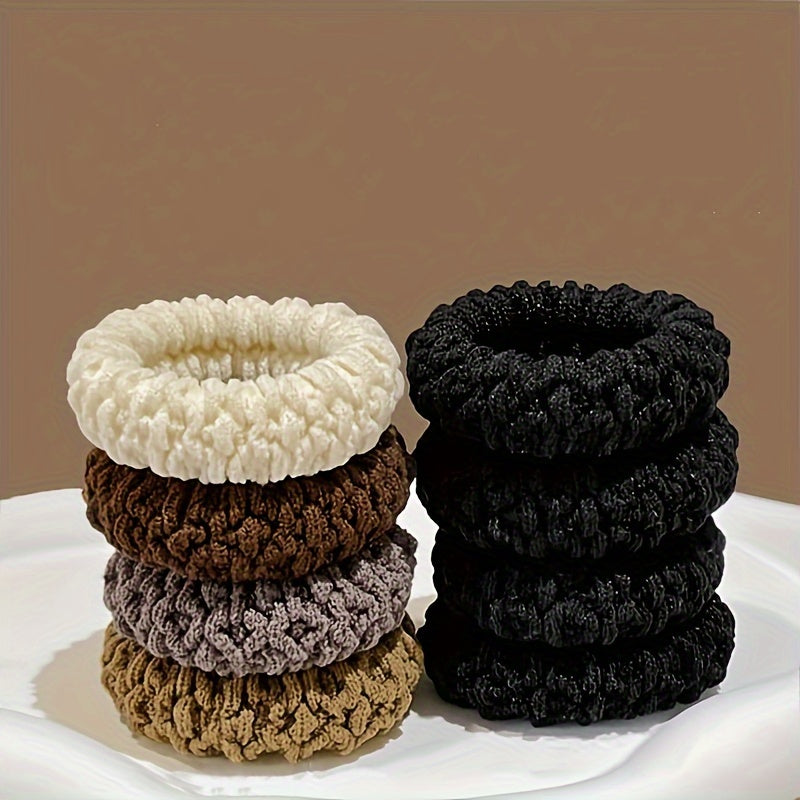 12 qalin elastik ponytail soch halqasi ayollar uchun yuqori ponytail'lar uchun aralash ranglar