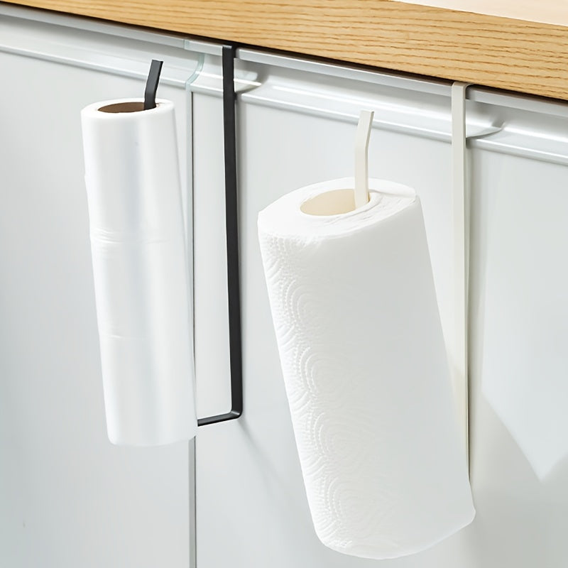 O'zingizning oshxonangizni ushbu qulay, joyni tejovchi devorga o'rnatiladigan temir qog'oz va yopishqoq plyonka ushlagichi bilan tartibga soling, bu shkaflar uchun ideal.