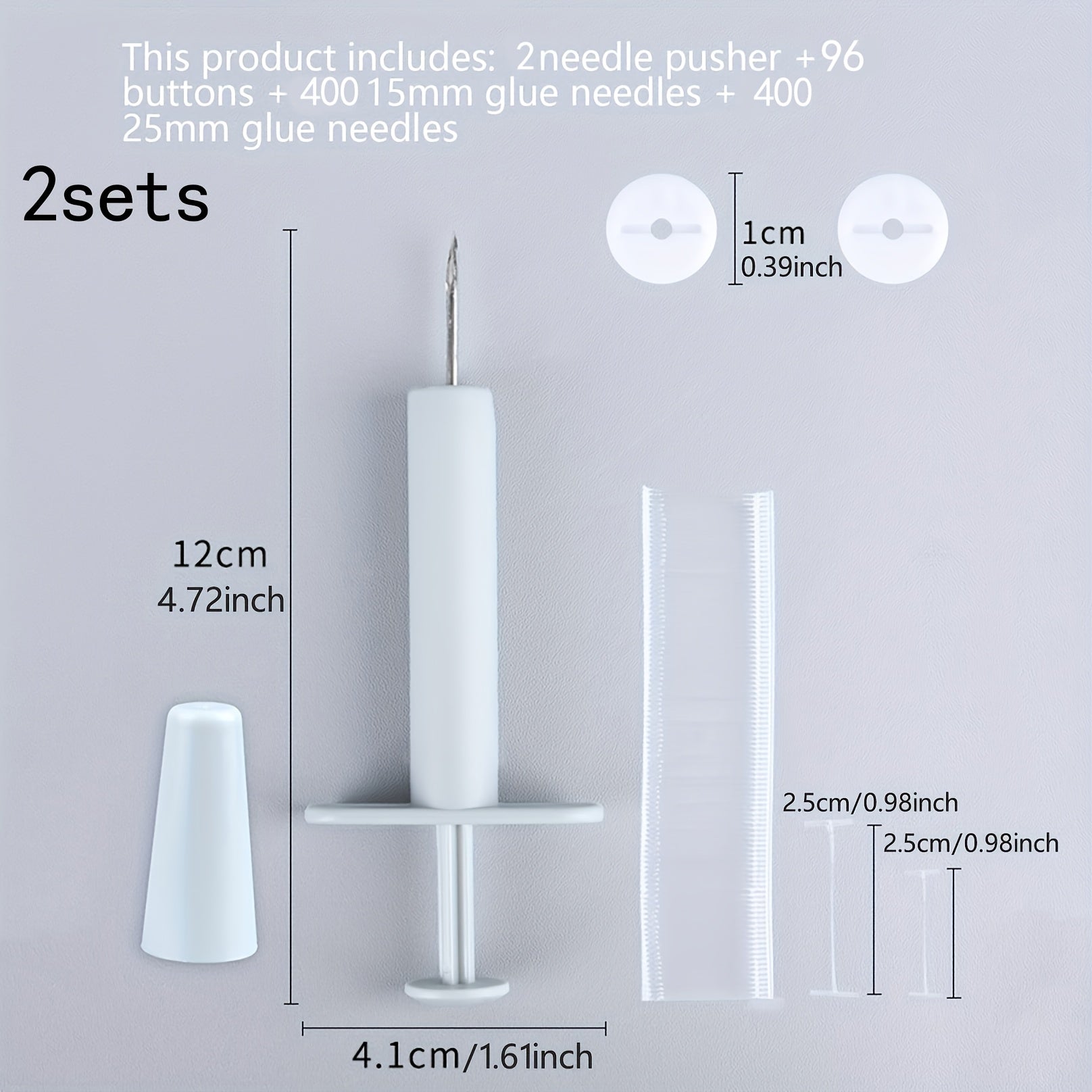 Non-Slip Invisible Quilt Fasteners Set of 3 Polypropylene White Bedding Securement