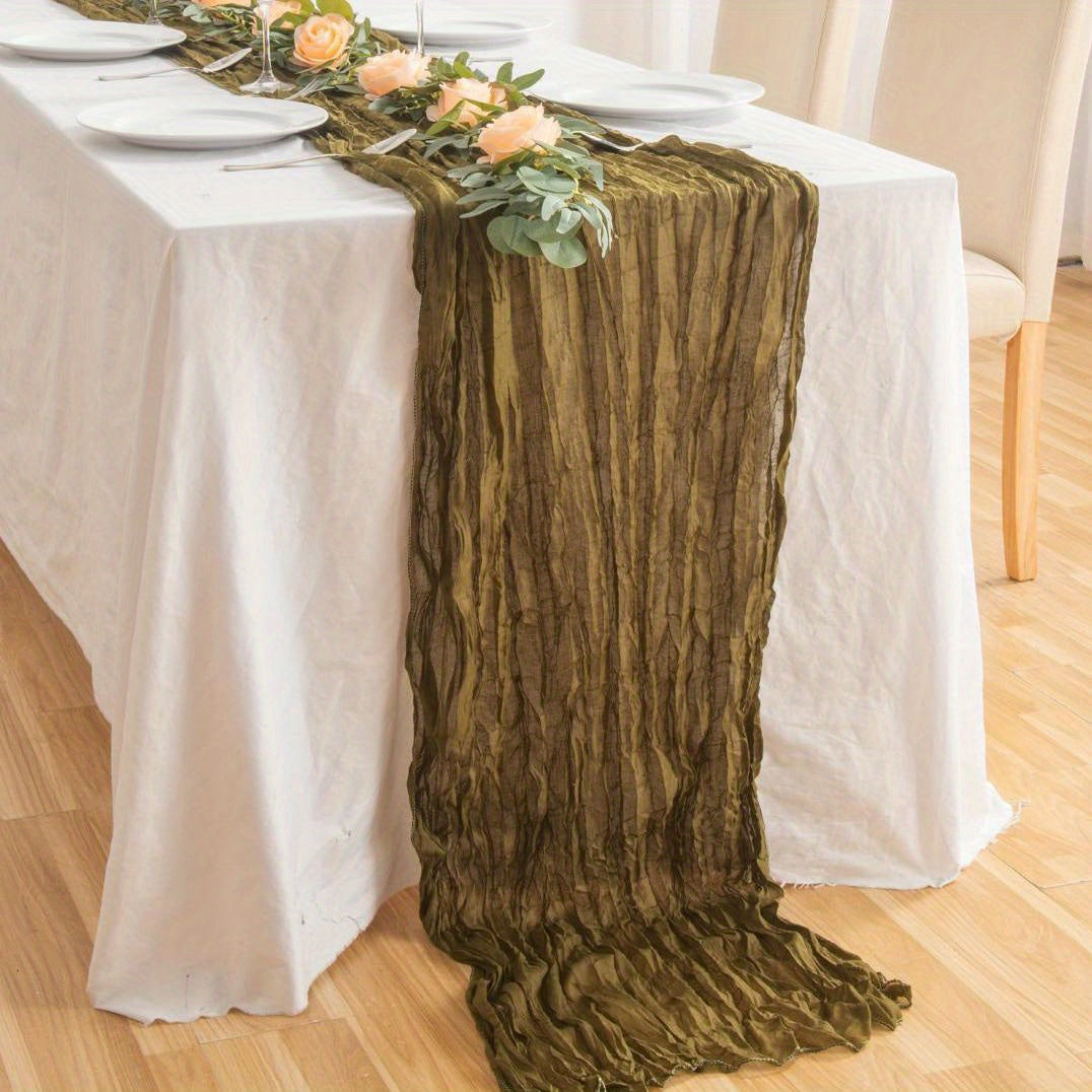 Boho Cheesecloth Table Runner for Home Decor and Events
