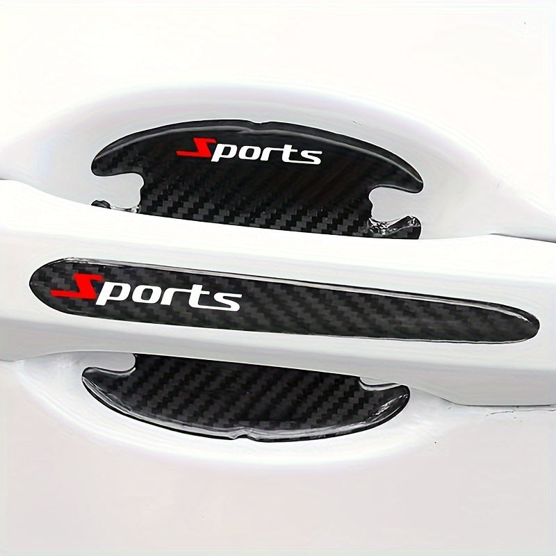 Avtomobil eshigi tutqichining himoya etuvchi stikerlari, karbon tolasi naqshli, chizishga qarshi film