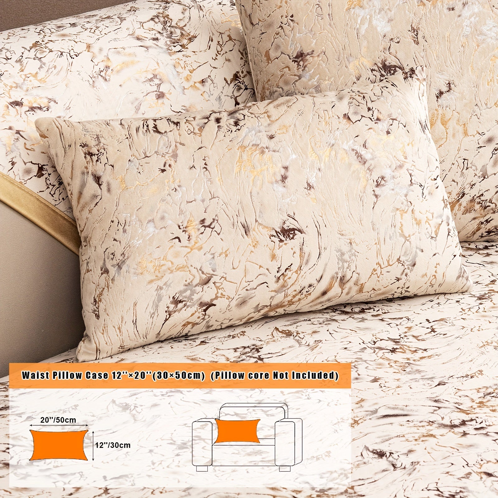 Европейский стиль чехол для дивана, универсальный чехол для всех сезонов с чехлом для подушки и защитным чехлом для подушек дивана. Подходит для различных комнат и домашнего декора.