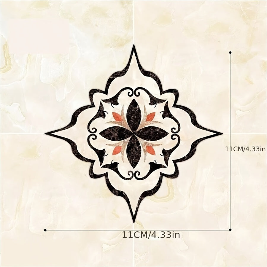 Ceramic Tile Stickers Set of 36 Floor PVC Tiles Wear-Resistant Durable