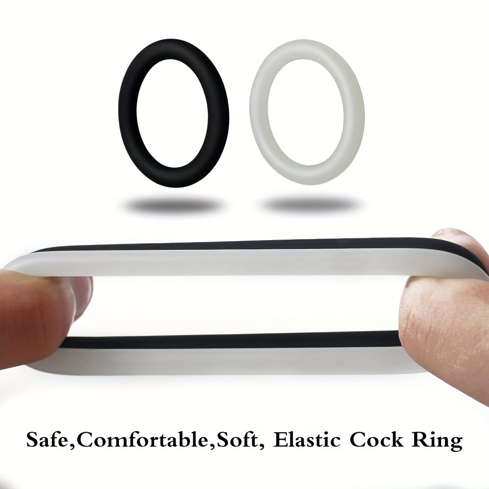 Men Soft Silicone Cock Ring Set for Couples, Adjustable, Sex Toy