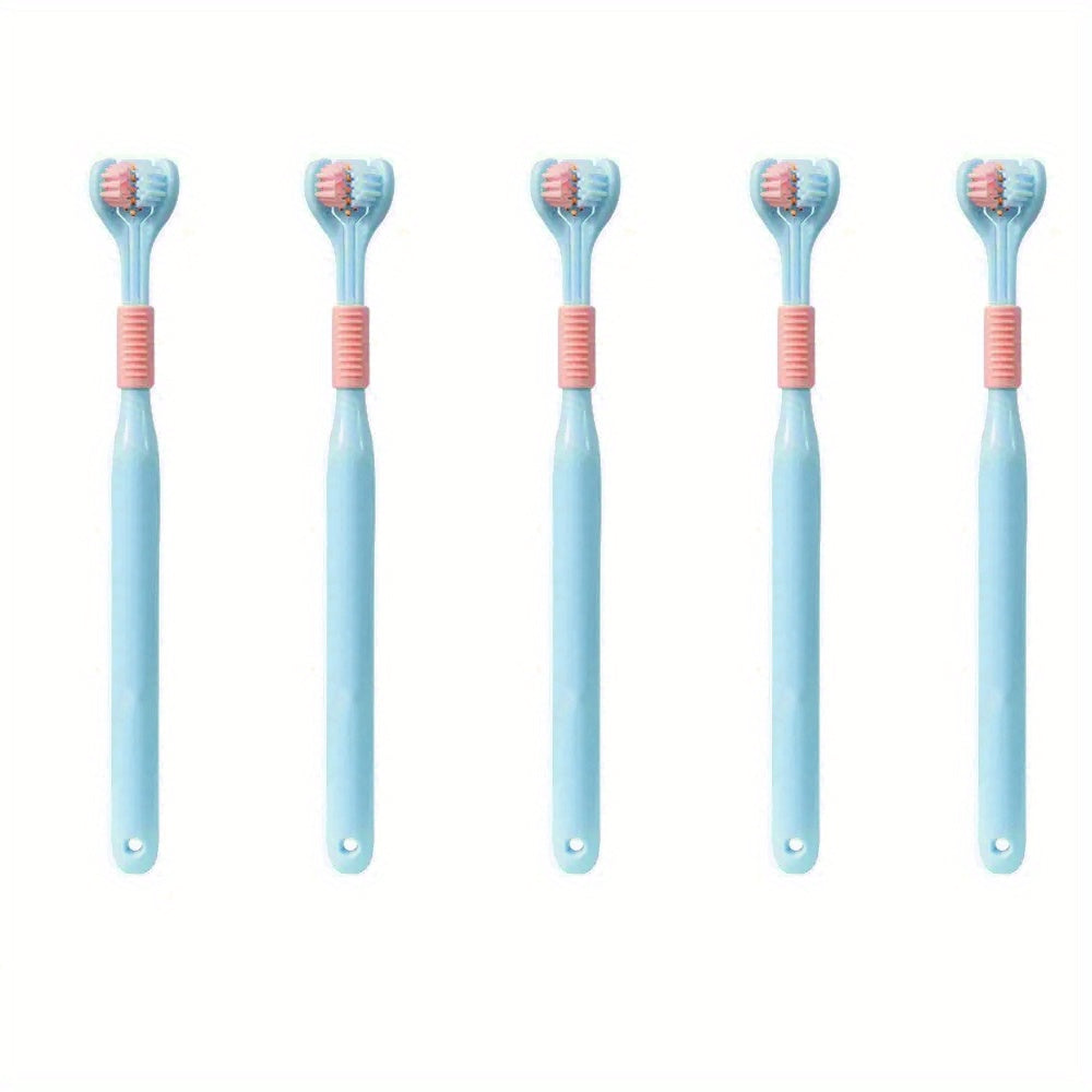 Adult Soft Bristle Three-Sided Toothbrush for Gums and Teeth Cleaning