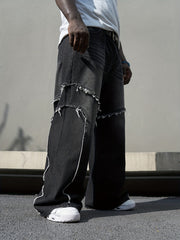 Men's Wide Leg Denim Jeans Casual Chic Plus Size Spring Fall