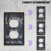 Laundry Theme Light Switch Cover Indoor Outdoor Bedroom Kitchen Bathroom Pack of 1