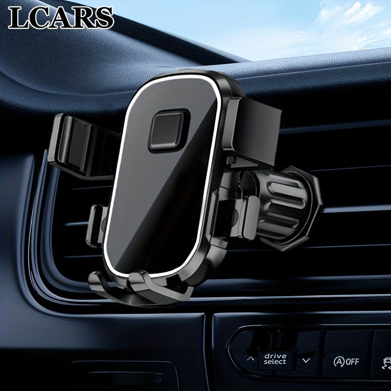 Avtomobil ventilyatsiya telefoni uchun tutqich, aylanishi mumkin metall tokchali tutqich, konditsioner chiqishi uchun