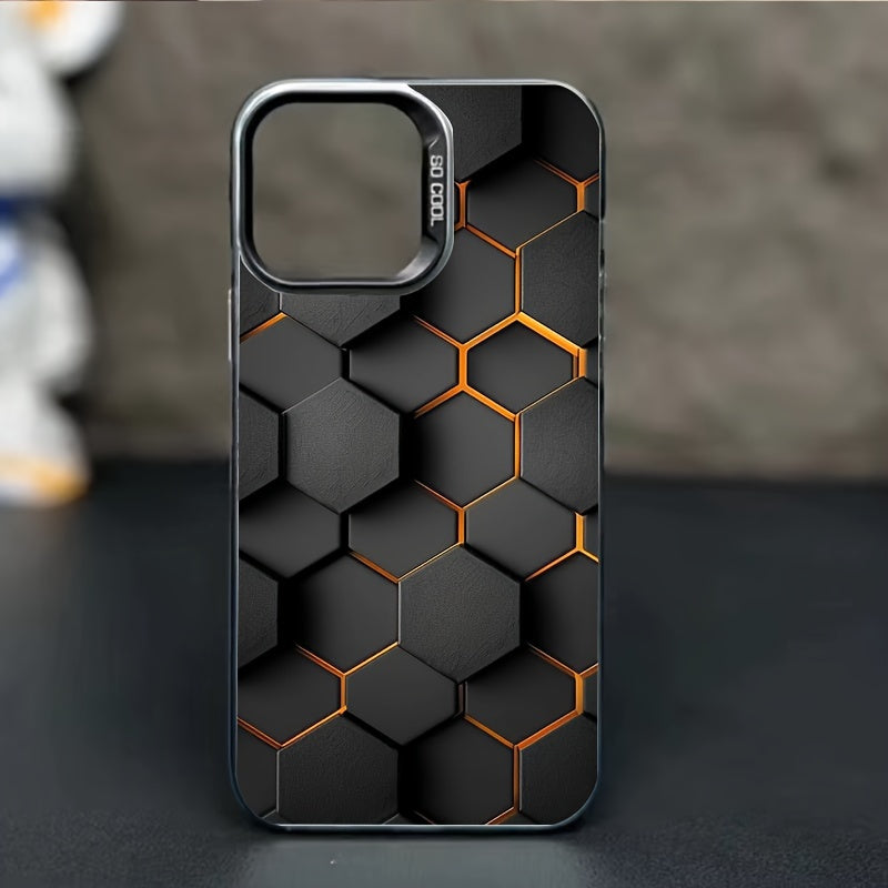 3D Honeycomb Pattern TPU Phone Case for iPhone 11 12 13 14 15 Pro Max