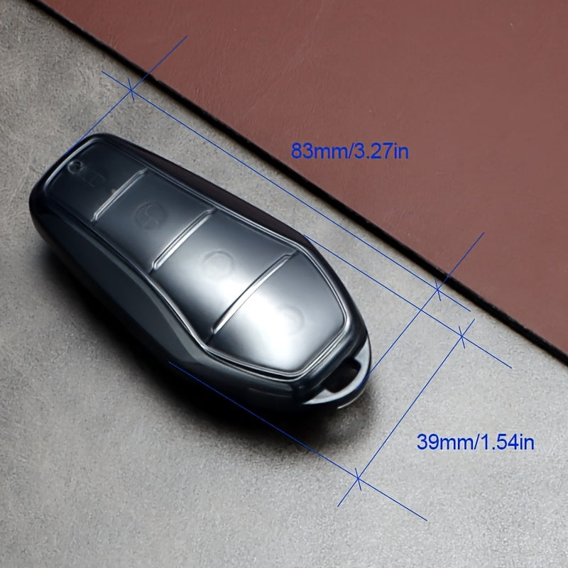 Universal TPU Car Remote Key Cover with Keychain for 4-Button Keys