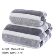 Coral Velvet Towel Wide Dark Print Absorbent Hair Drying