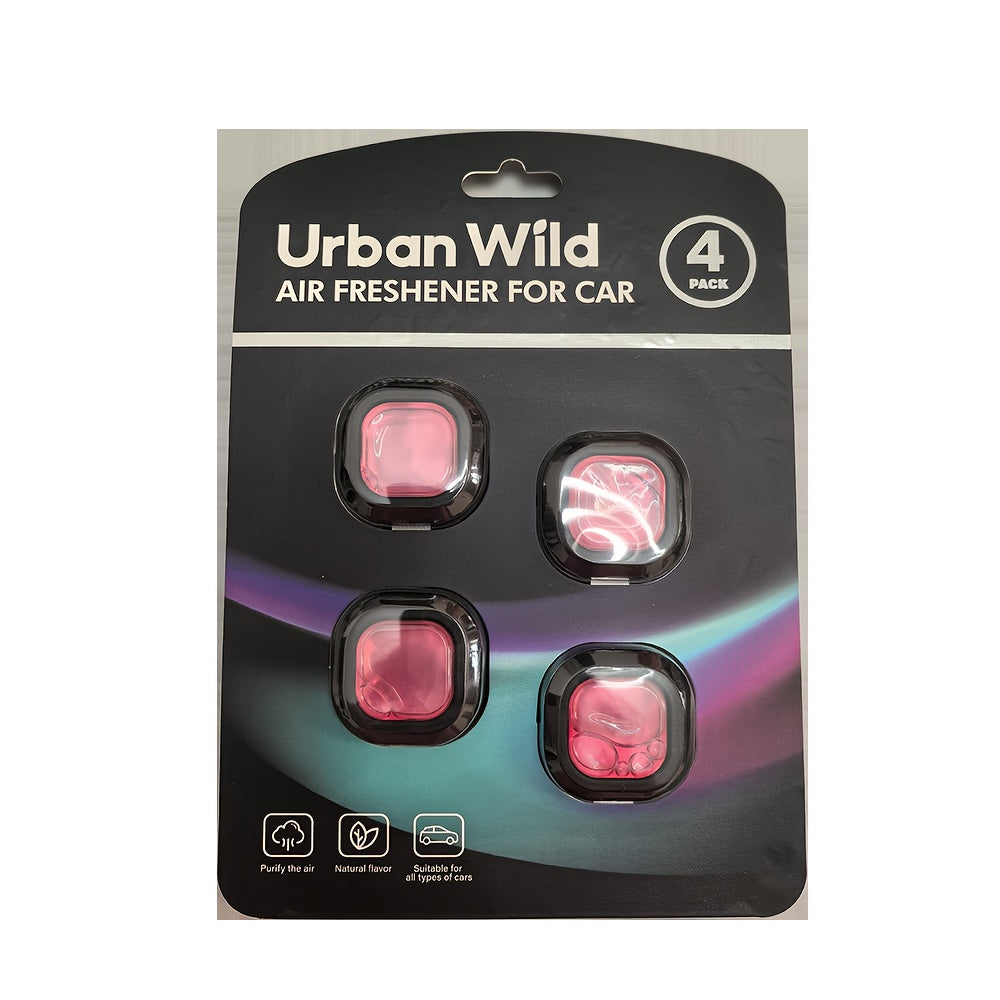4 Pack Car Air Freshener Vent Clip Long-Lasting Odor Eliminator