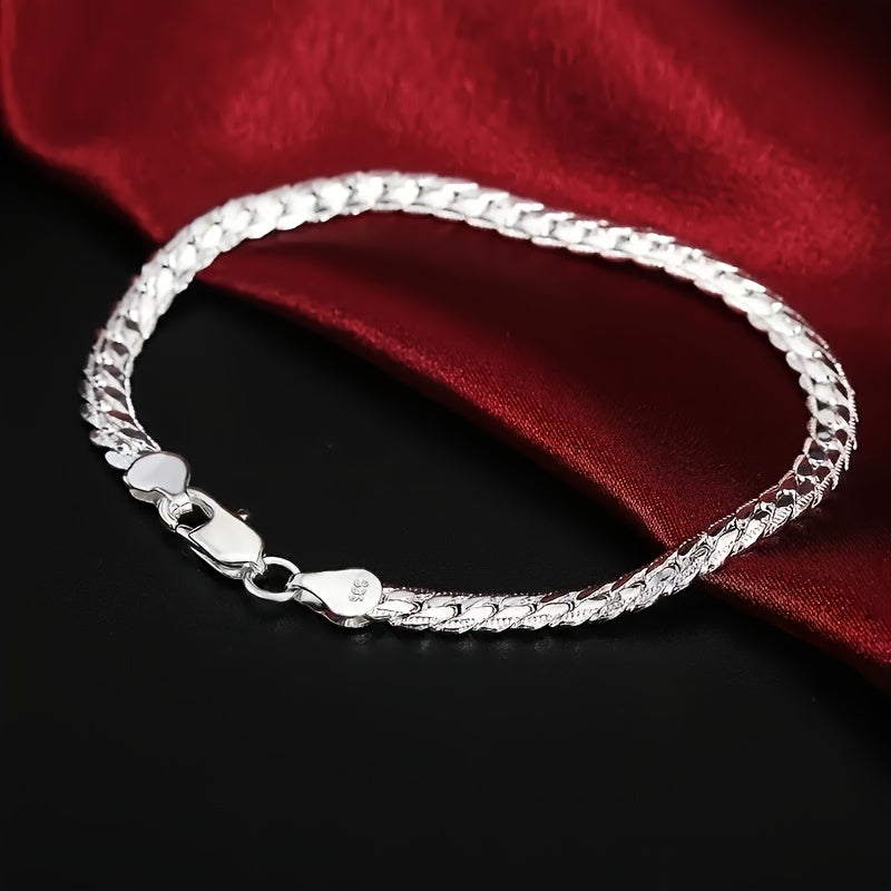 Silver Bracelet for Women Wedding Engagement Elegant Jewelry