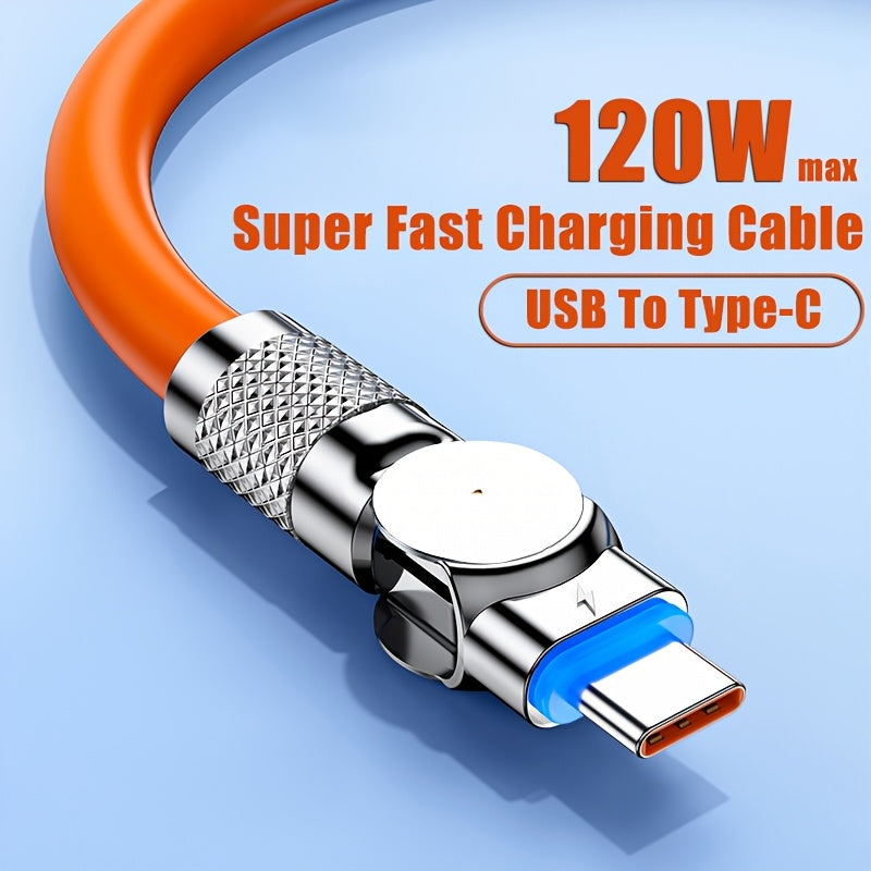 120W USB C Zaryadlash Kabeli tez ma'lumot uzatish va mobil qurilmalar uchun quvvat