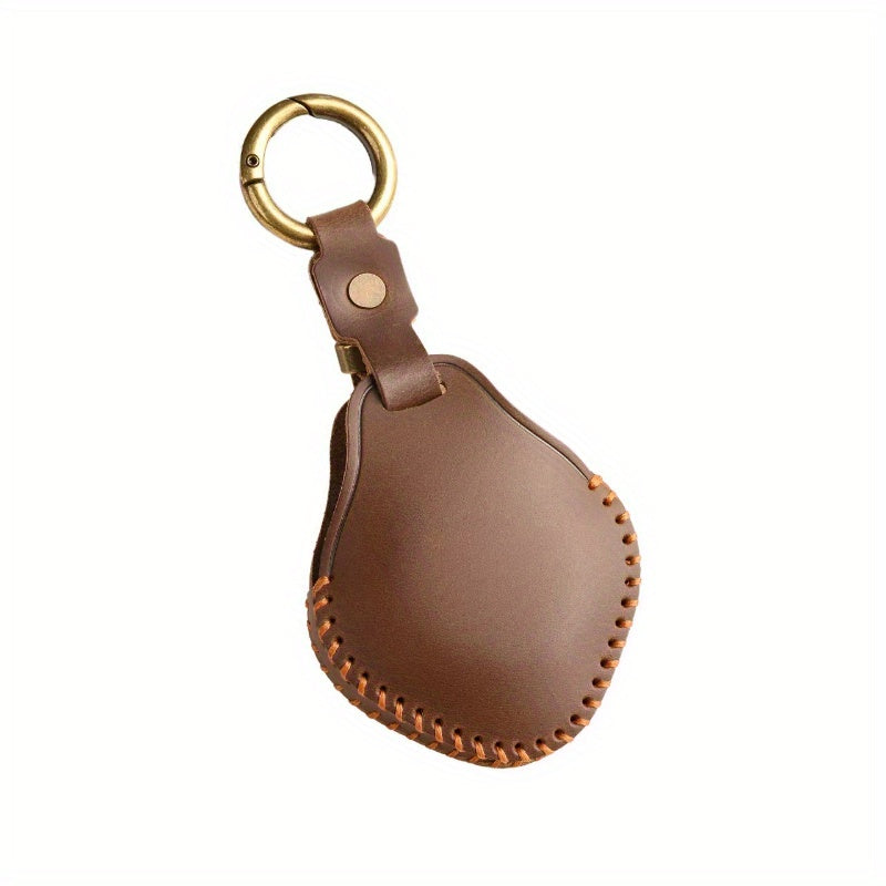Car Remote Key Fob Cover Leather Case with Keyring for Car Protection