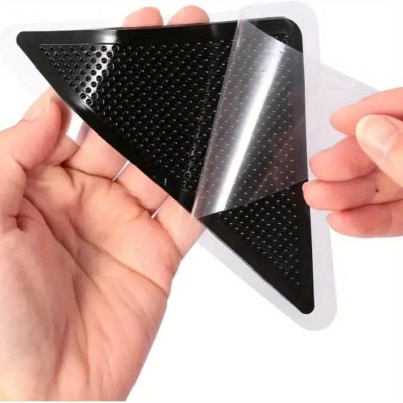 Triangle Rug Gripper Set of 4 or 8 Washable Non-slip Rubber Mats