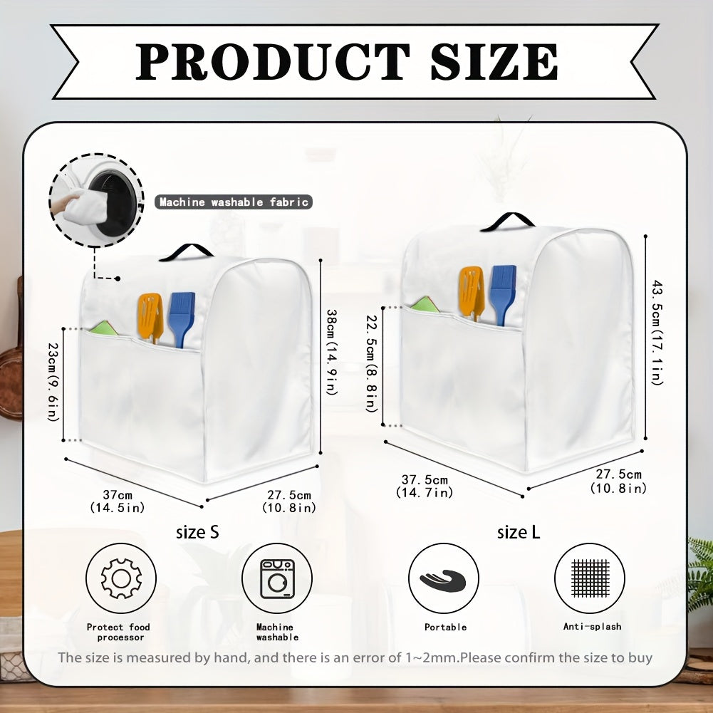 Coffee-Themed Stand Mixer Cover Dustproof Protective Kitchen Appliance Cover with Pockets