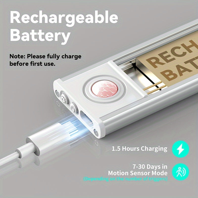 Adjustable Brightness USB Rechargeable LED Cabinet Light with Magnetic Mount