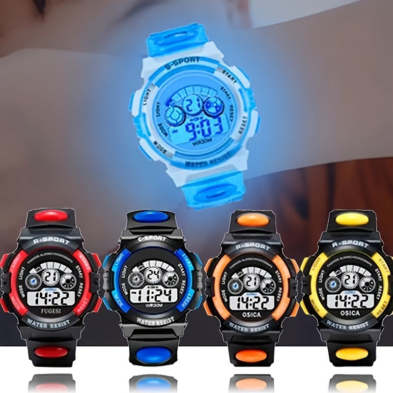 Trendy Digital Sports Smartwatch for Men and Women Waterproof Luminous Multifunctional Outdoor Watch