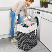 75L Foldable Laundry Hamper with Handles Waterproof Portable Storage Bin for Clothes and Toys Black Grey Red Blue
