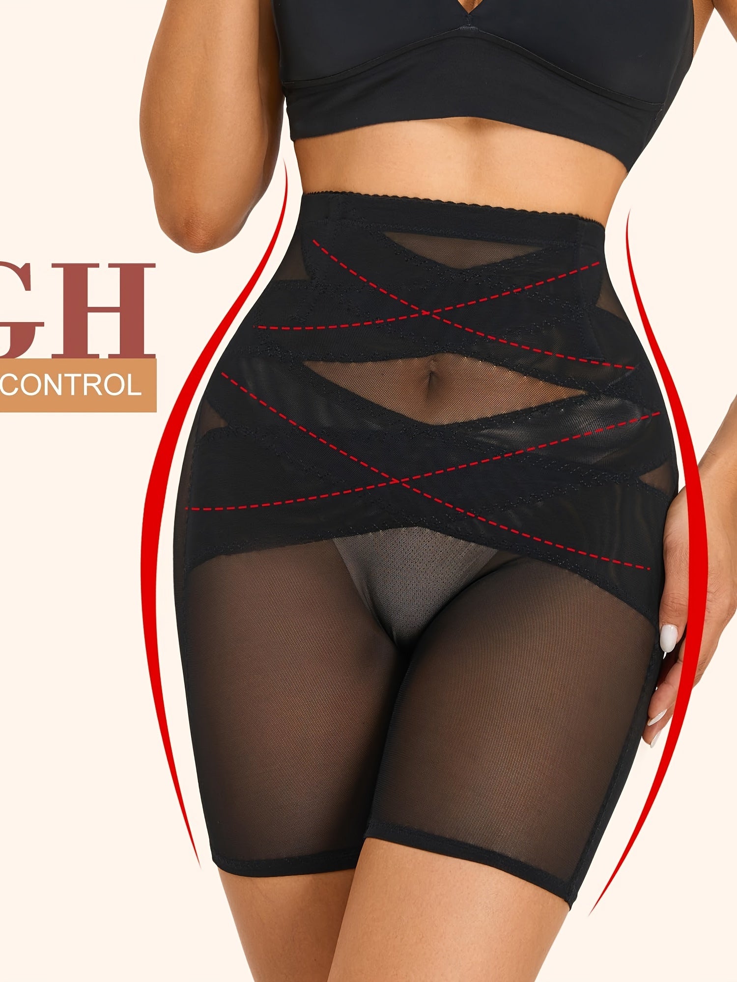 Women's High Waist Seamless Shapewear Shorts with Thigh Tuck and Butt Lift