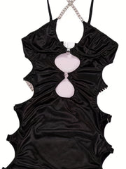 Women's Backless Body Suit for European and American Fashion Black or White