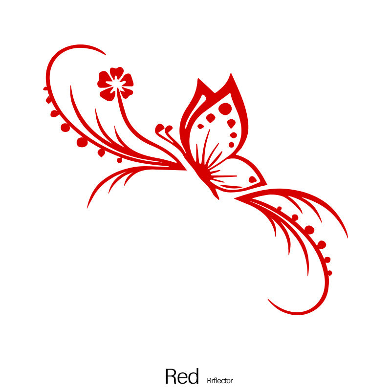 Car Floral Sticker Reflective Vinyl Decal for Cars and Motorcycles