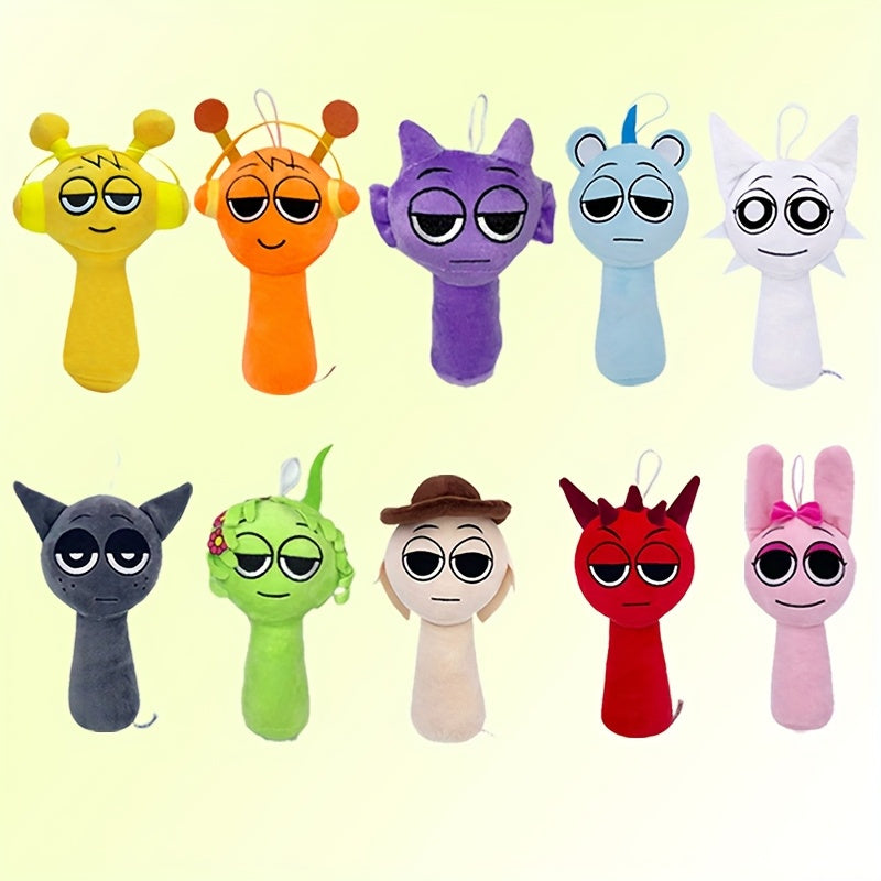 Colorful Polyester Plush Toy Decorations for Game Characters and Holiday Gifts