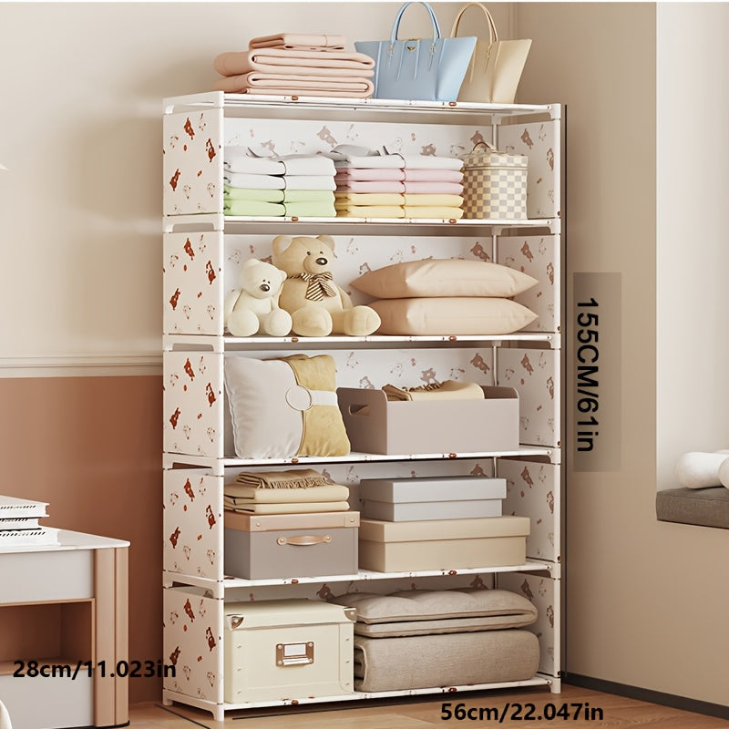 Металлическая стеллаж для хранения с 7 уровнями, черный глянцевый, настенный органайзер для кухни, спальни, ванной