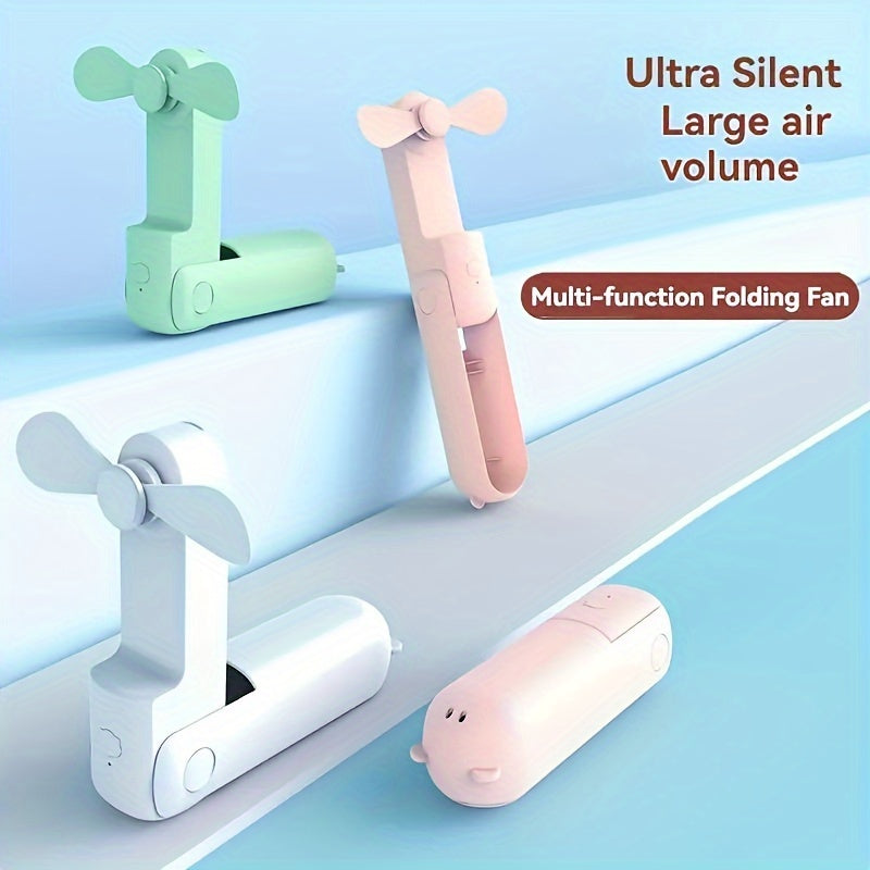 Rechargeable Handheld Fan with Adjustable Speed Foldable Portable Fan for Travel Outdoor Use