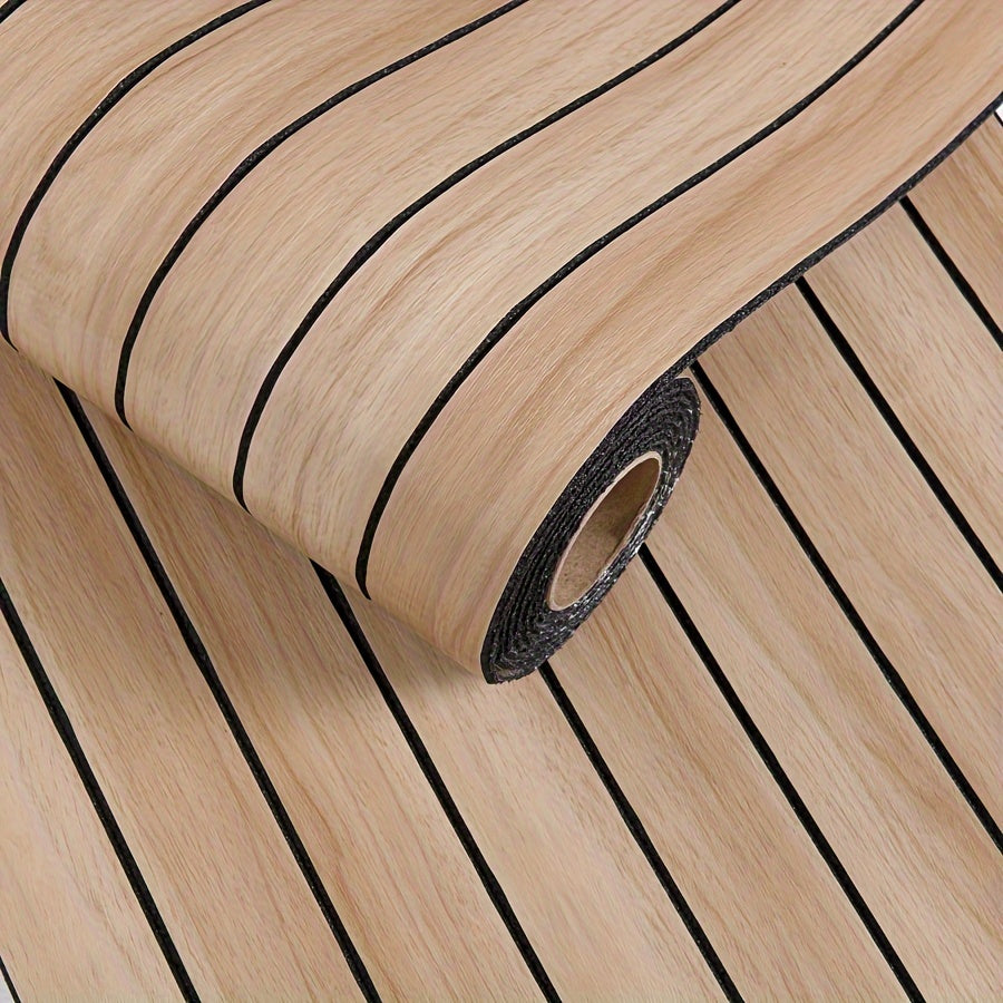 Self-Adhesive 3D Wall Panel Vinyl Curved Edges Shapes and Stripes Style for Ceilings and Partitions