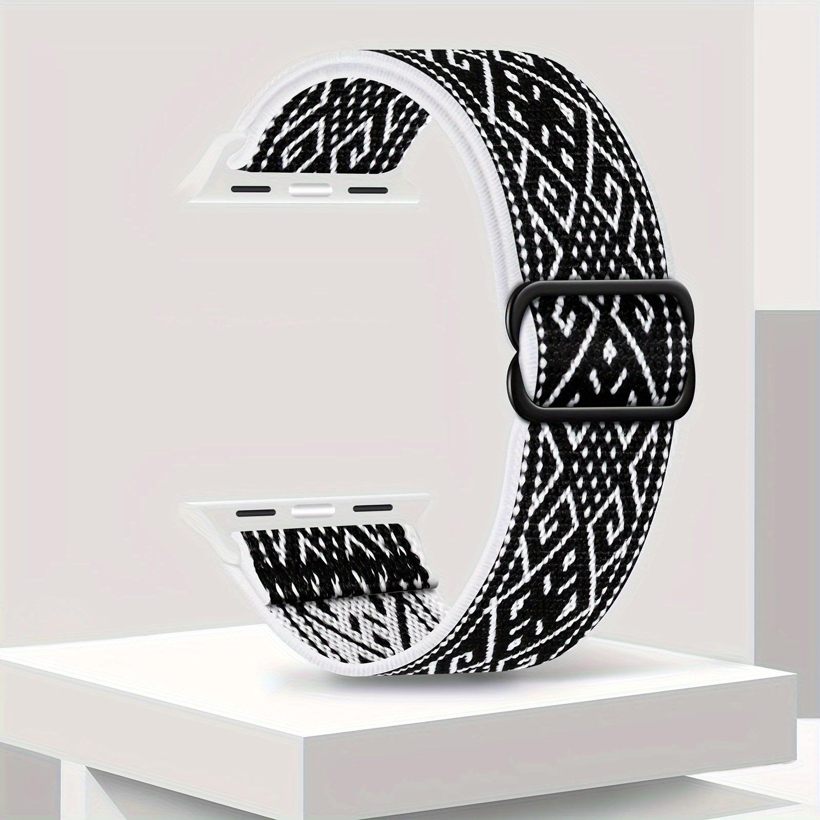 Stretchy Nylon Watch Band for Men Women Compatible with Apple Watch Series 1-8 Ultra SE 38mm 40mm 41mm 42mm 44mm 45mm