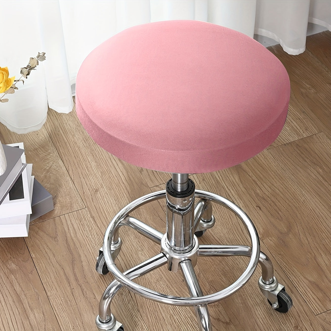 Waterproof Round Stool Cover Made of Milk Fiber Fabric with Elastic