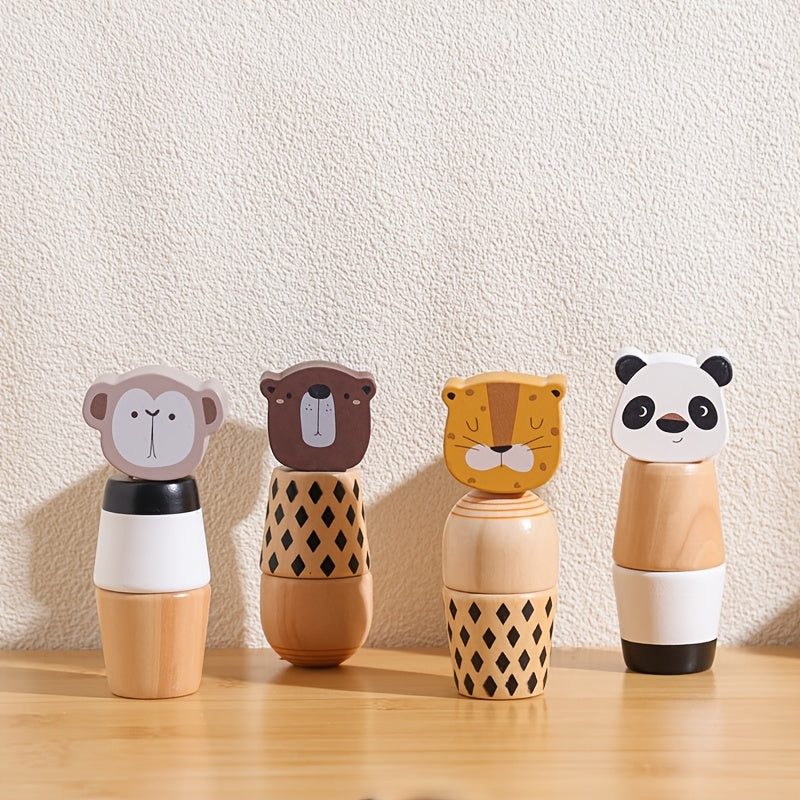 Educational Baby Toy Screw Twisting Nut Building Blocks Color Animal Recognition Gift