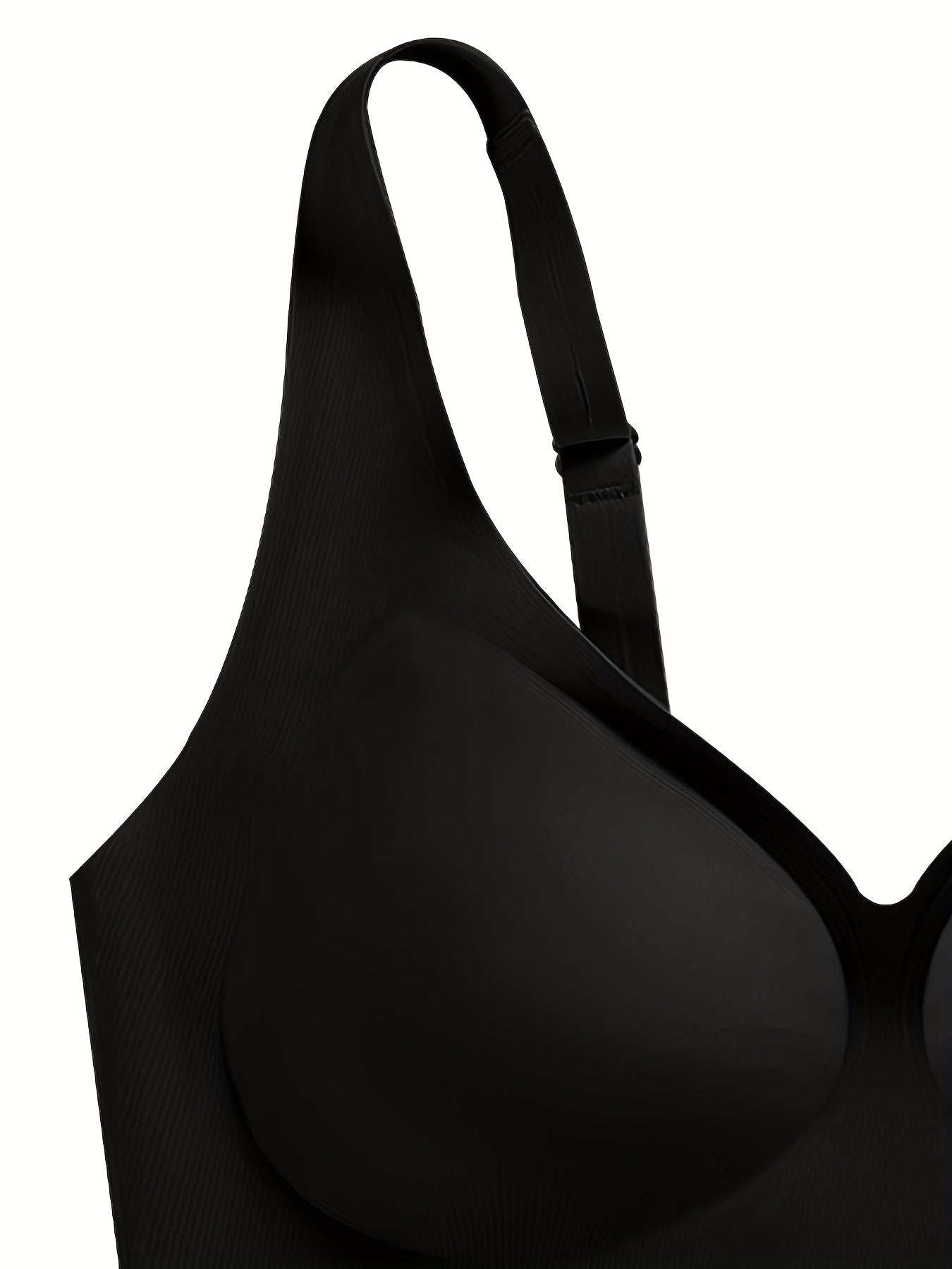 Wireless V-Neck Bra Seamless Jelly Cup Removable Padding All-Day Comfort