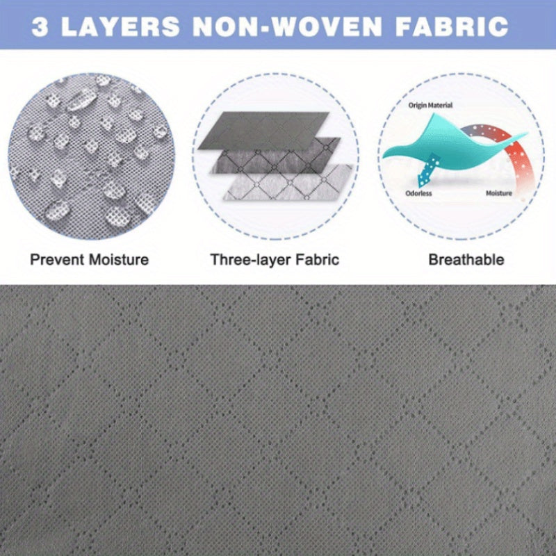 Gray Large Foldable Storage Bag with Handles for Clothing Bedding and Toys