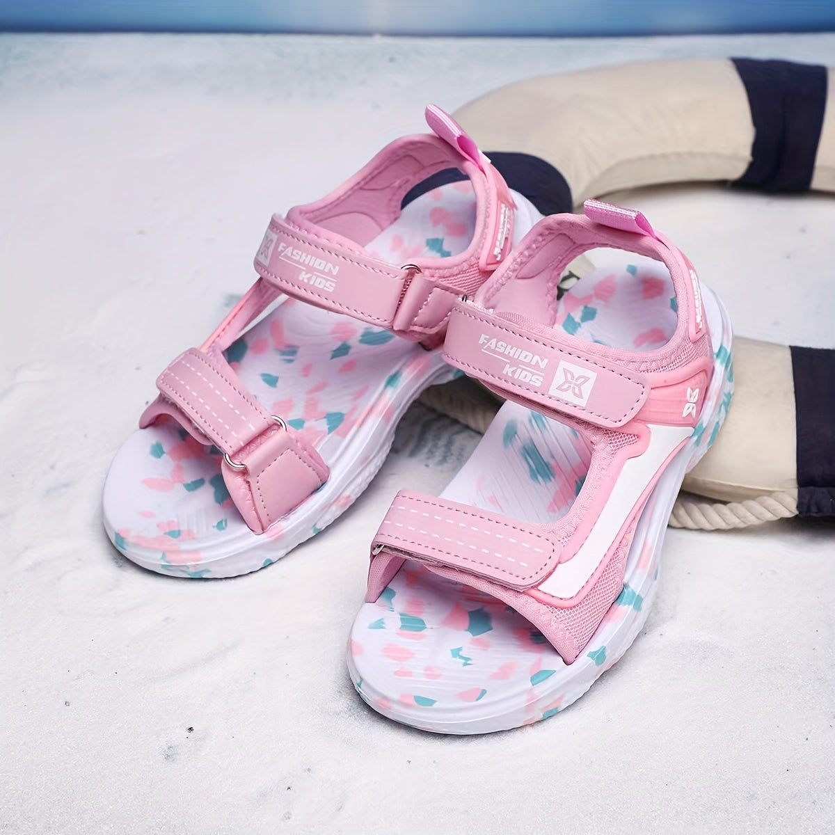 Girls Open Toe Sport Sandals Lightweight Breathable Casual Beach Shoes