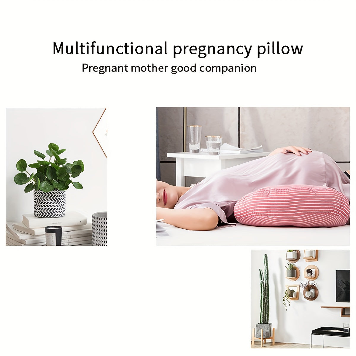 Pregnancy Pillow with Lumbar Support Side Lying Abdominal Multi-Functional Comfort