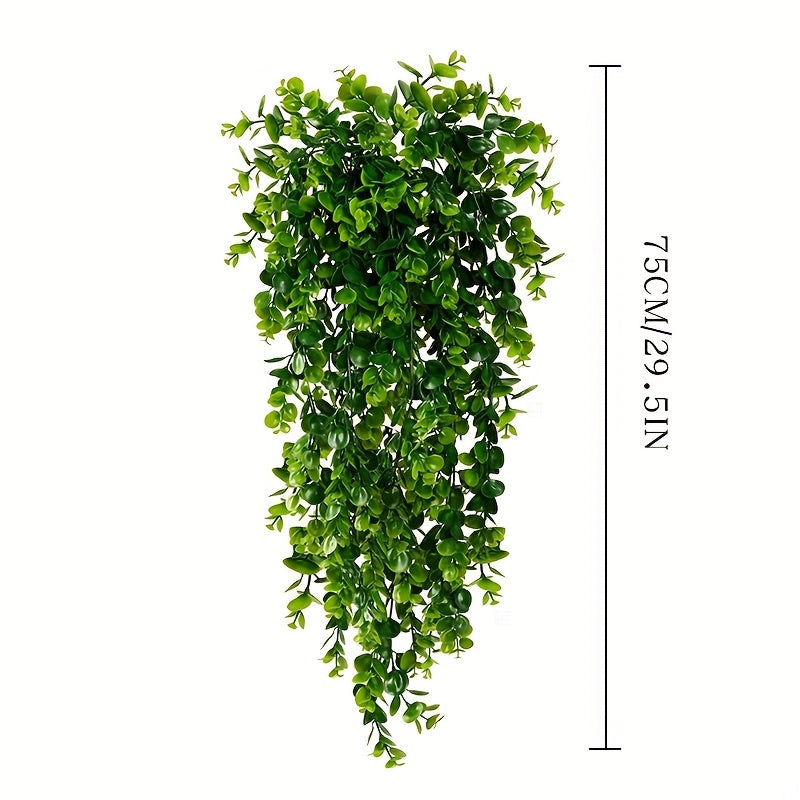 Artificial Eucalyptus Vine Hanging Plants Set of 2 4 8 UV Resistant Plastic Indoor Outdoor Decor